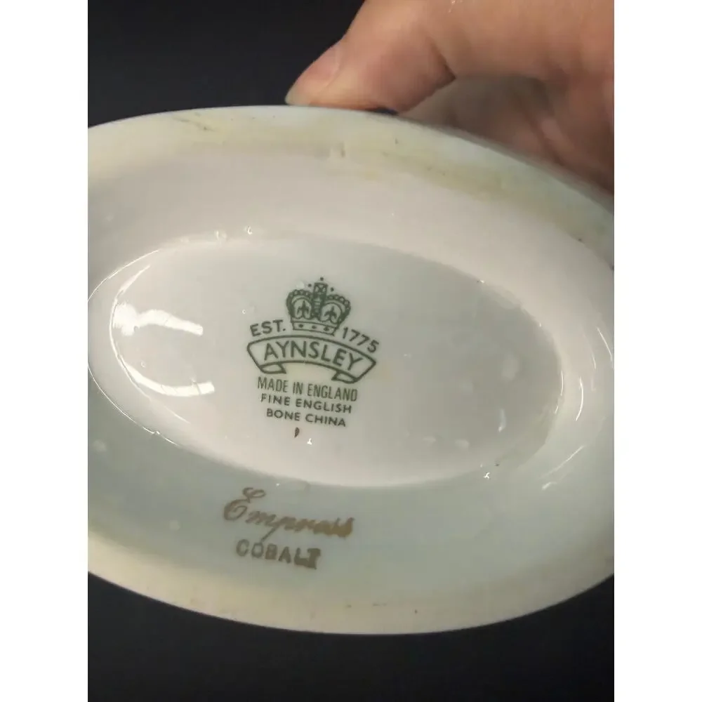 Aynsley Empress gravy boat and plate bone china England